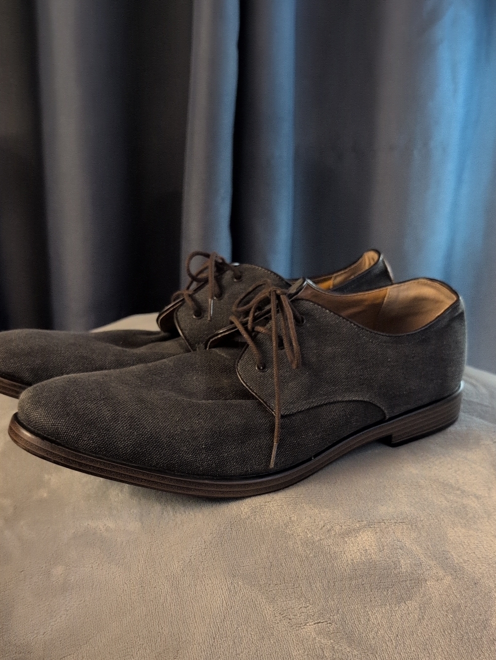 Giorgio Brutini Gray Canvas Derby Shoes